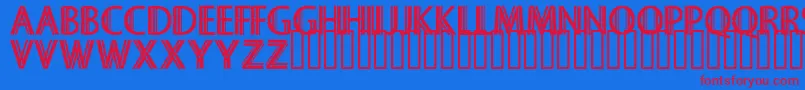 Sekruplongbo Font – Red Fonts on Blue Background