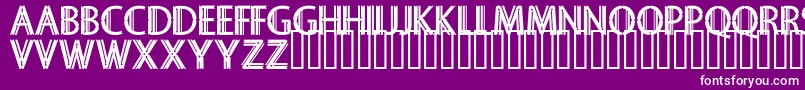 Sekruplongbo Font – White Fonts on Purple Background