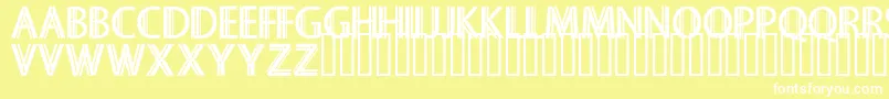 Sekruplongbo Font – White Fonts on Yellow Background