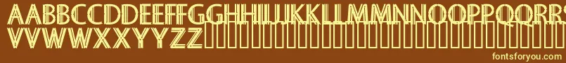 Sekruplongbo Font – Yellow Fonts on Brown Background