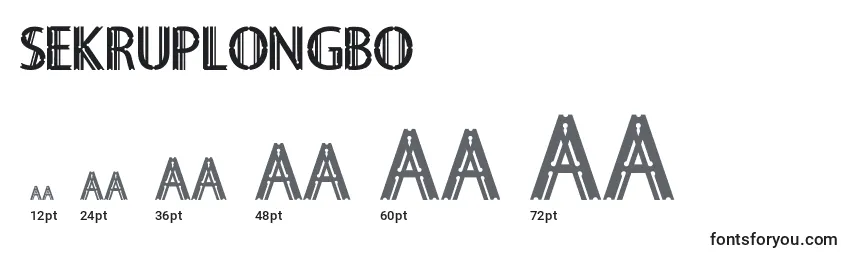 Размеры шрифта Sekruplongbo