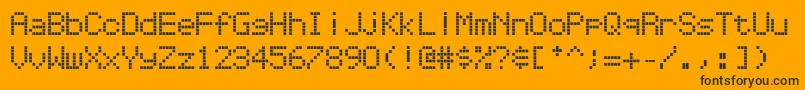 Шрифт Repetitionscrolling – чёрные шрифты на оранжевом фоне
