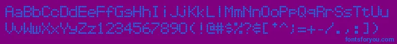 Repetitionscrolling Font – Blue Fonts on Purple Background