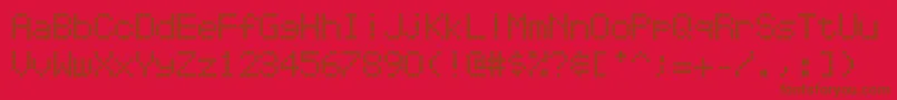 Repetitionscrolling-fontti – ruskeat fontit punaisella taustalla