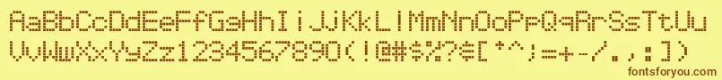 Шрифт Repetitionscrolling – коричневые шрифты на жёлтом фоне