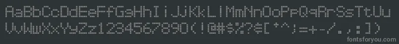 Fonte Repetitionscrolling – fontes cinzas em um fundo preto