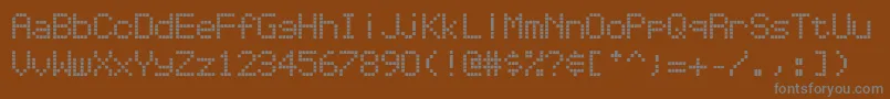 Шрифт Repetitionscrolling – серые шрифты на коричневом фоне