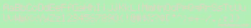 Repetitionscrolling Font – Pink Fonts on Green Background