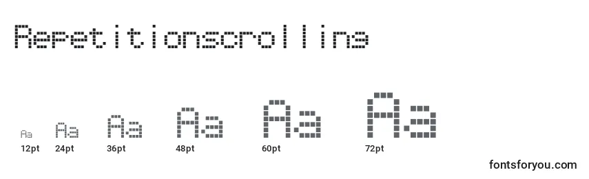 Repetitionscrolling Font Sizes
