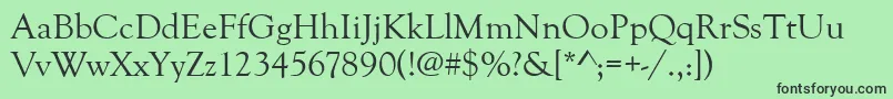 Goudyoldstyt Font – Black Fonts on Green Background