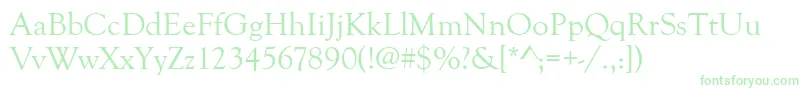 Goudyoldstyt Font – Green Fonts on White Background