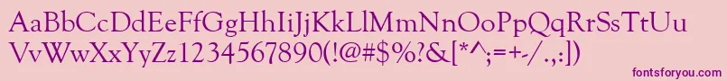 Goudyoldstyt Font – Purple Fonts on Pink Background