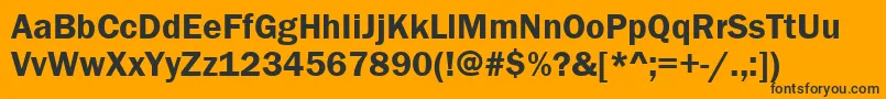 Шрифт FranklinGothicDemi – чёрные шрифты на оранжевом фоне