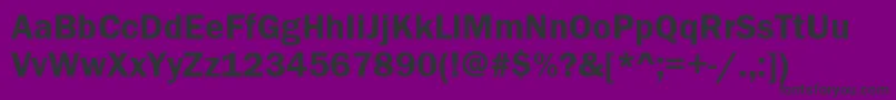 FranklinGothicDemi Font – Black Fonts on Purple Background