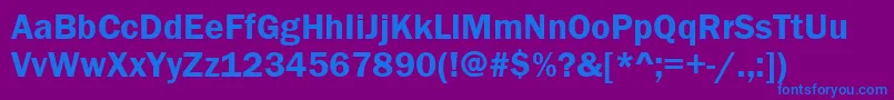 フォントFranklinGothicDemi – 紫色の背景に青い文字