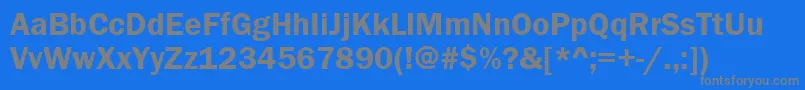 フォントFranklinGothicDemi – 青い背景に灰色の文字
