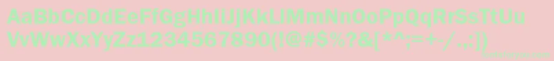 FranklinGothicDemi Font – Green Fonts on Pink Background