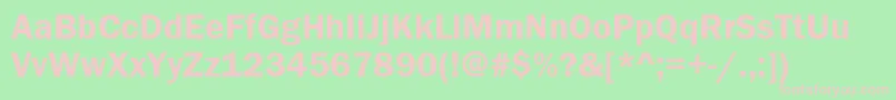 FranklinGothicDemi-fontti – vaaleanpunaiset fontit vihreällä taustalla