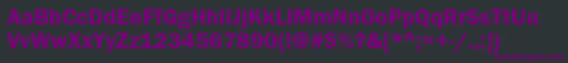 Шрифт FranklinGothicDemi – фиолетовые шрифты на чёрном фоне