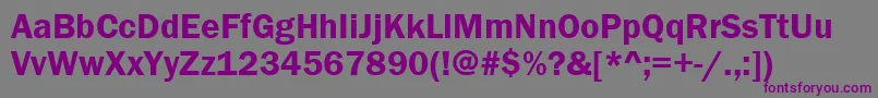 フォントFranklinGothicDemi – 紫色のフォント、灰色の背景