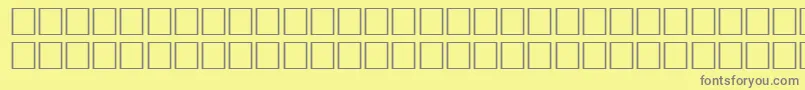 Fonte WillRegular – fontes cinzas em um fundo amarelo