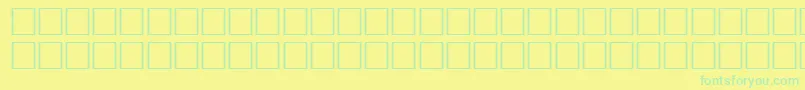 フォントWillRegular – 黄色い背景に緑の文字