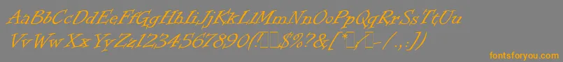 fuente InformalRomanLetPlain.1.0 – Fuentes Naranjas Sobre Fondo Gris