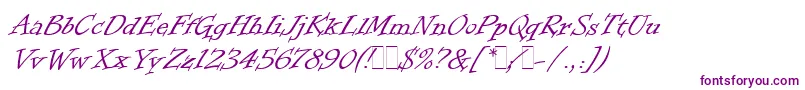 InformalRomanLetPlain.1.0 Font – Purple Fonts on White Background