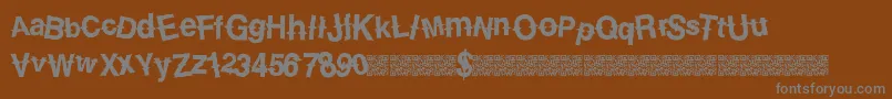 Countrydiamonds Font – Gray Fonts on Brown Background