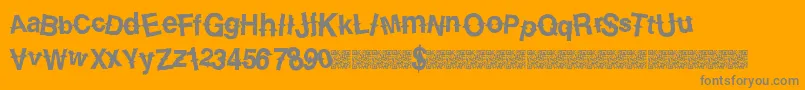 Countrydiamonds-Schriftart – Graue Schriften auf orangefarbenem Hintergrund