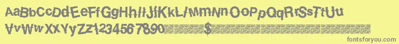 Countrydiamonds Font – Gray Fonts on Yellow Background