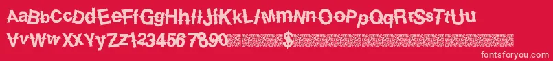 Шрифт Countrydiamonds – розовые шрифты на красном фоне