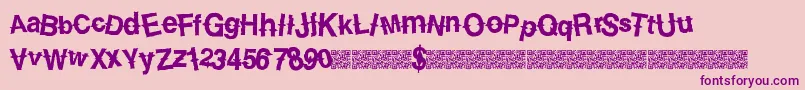 Countrydiamonds Font – Purple Fonts on Pink Background