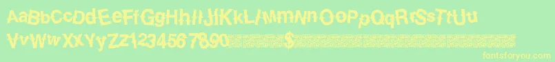 Countrydiamonds Font – Yellow Fonts on Green Background