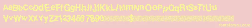 Countrydiamonds Font – Yellow Fonts on Pink Background
