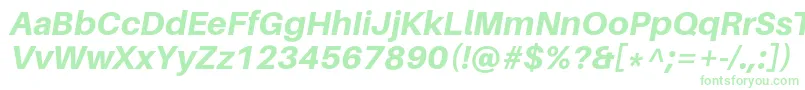 AileronHeavyitalic Font – Green Fonts on White Background