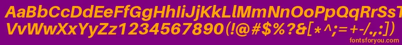 AileronHeavyitalic Font – Orange Fonts on Purple Background