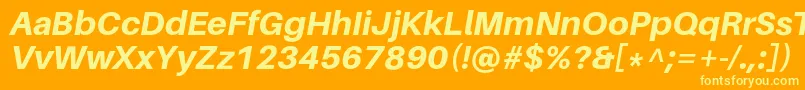 AileronHeavyitalic Font – Yellow Fonts on Orange Background