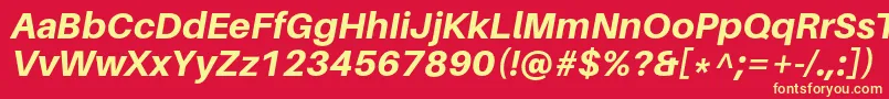 AileronHeavyitalic Font – Yellow Fonts on Red Background