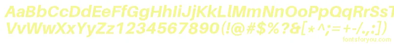 AileronHeavyitalic Font – Yellow Fonts on White Background