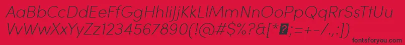 fuente SofiaProExtralightItalic – Fuentes Negras Sobre Fondo Rojo