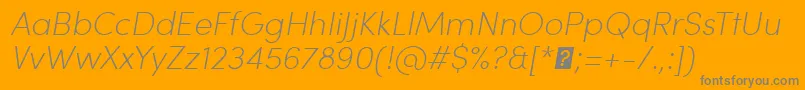 SofiaProExtralightItalic Font – Gray Fonts on Orange Background