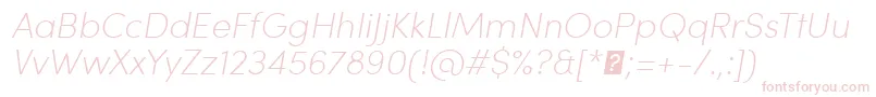 フォントSofiaProExtralightItalic – ピンクのフォント