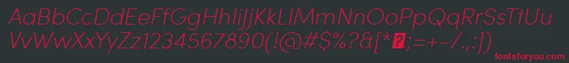 fuente SofiaProExtralightItalic – Fuentes Rojas Sobre Fondo Negro