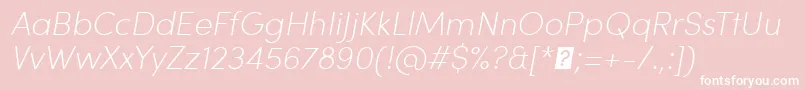 SofiaProExtralightItalic Font – White Fonts on Pink Background