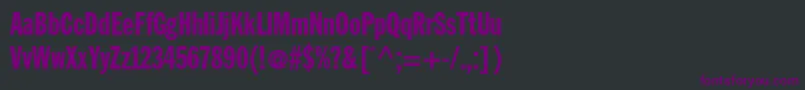 Шрифт FranklinGothicLtExtraCondensed – фиолетовые шрифты на чёрном фоне