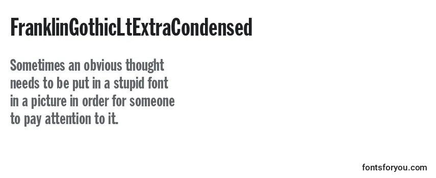 FranklinGothicLtExtraCondensed Font