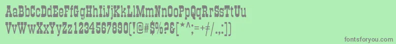 フォントGradc – 緑の背景に灰色の文字