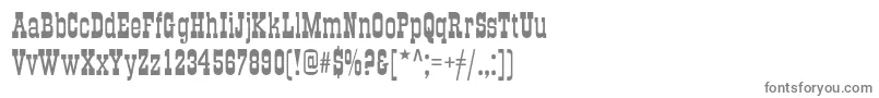 フォントGradc – 白い背景に灰色の文字