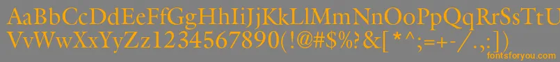 Aggalleonc Font – Orange Fonts on Gray Background